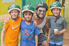Bicycling at summer camp in New Jersey